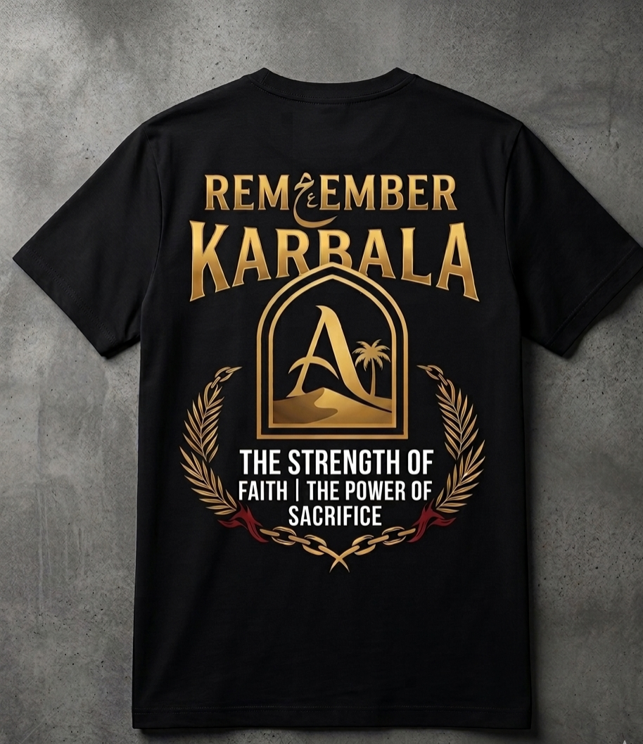 Remember Karbala Unisex T-Shirt | Ya Hussain Ashura Premium Black Tee