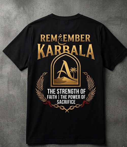 Remember Karbala Unisex T-Shirt | Ya Hussain Ashura Premium Black Tee