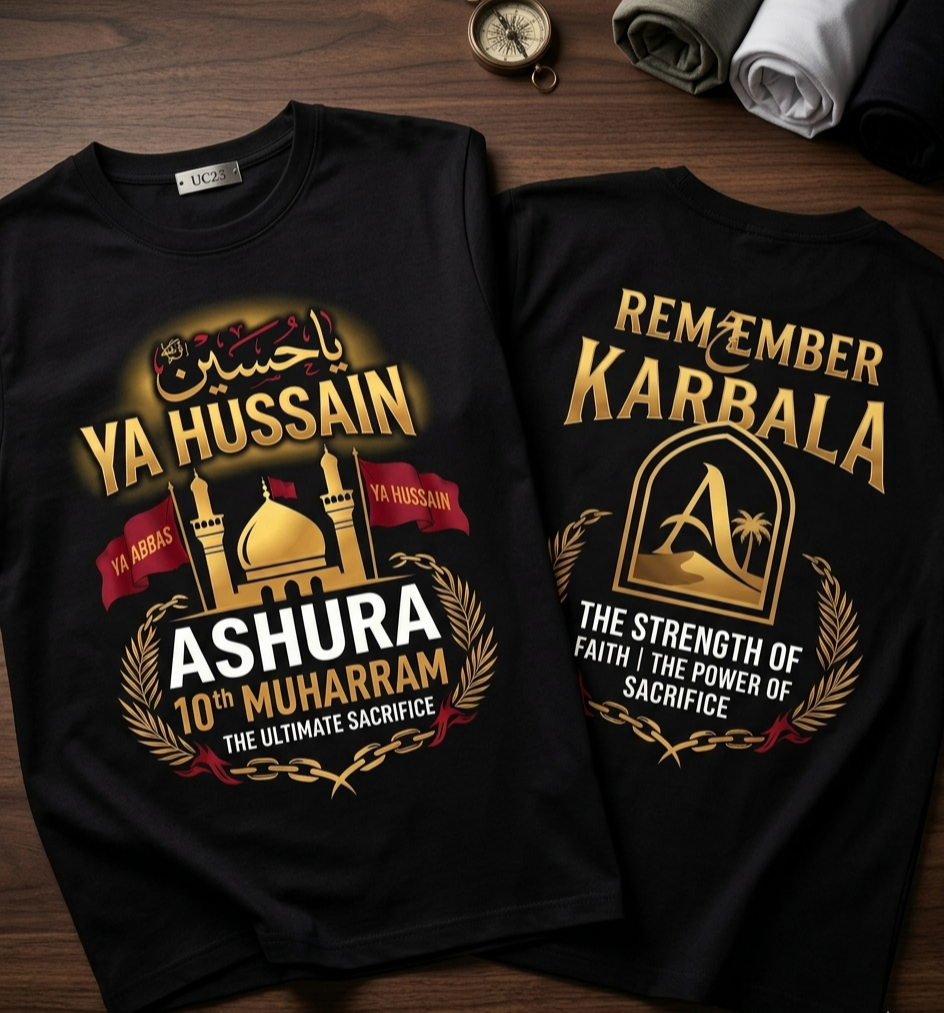 Remember Karbala Unisex T-Shirt | Ya Hussain Ashura Premium Black Tee